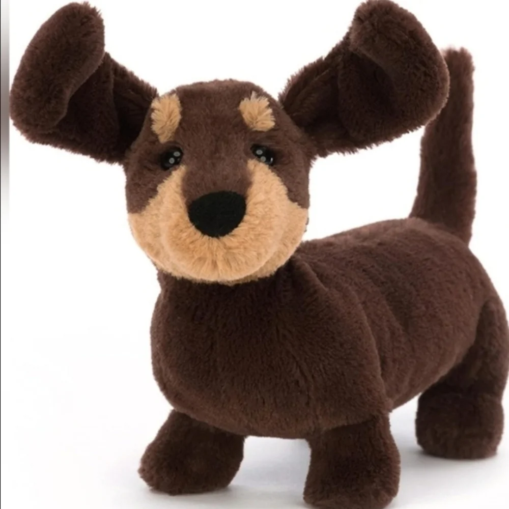 Jellycat Otto Sausage Dog Soft & Plush 7.5x3.5x11.2" BNWT Authentic - Picture 2 of 6